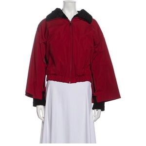 Aquarama Colorblock Pattern Bomber Jacket